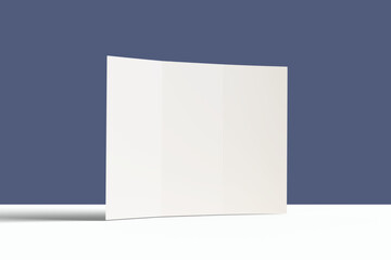 a flattened paper with blue backgroung