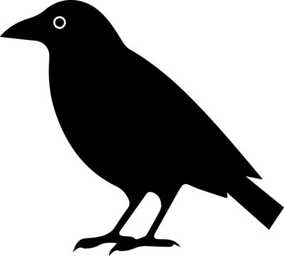 recommend clip art: Crow silhouette icon 1