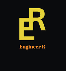 Obraz premium E R letter design and logo 