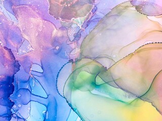 Marble Gold Black. Art Flow Artistic Print. Mix