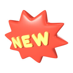 New Label 3D Illustration Icon