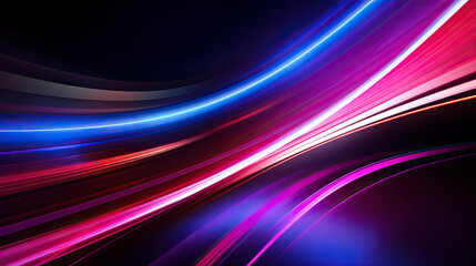 Abstract background with colorful spectrum, neon rays and glowing lines - AI Generated