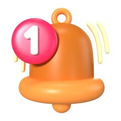 Notification Bell 3D Illustration Icon