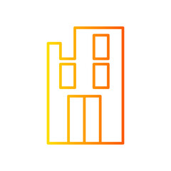 building under construction gradient icon