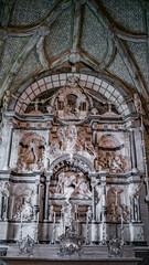 In Sintra, Portugal. Main facade of the chapel. In the palace and the park are hidden symbols...