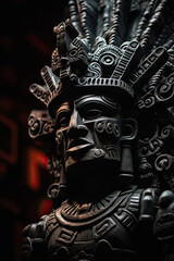 Fototapeta na wymiar Dynamic photorealistic hyper detail photograph of mayan art. ai generative