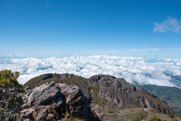 The summit at Volcan Baru, ( 3475m) Chiriqui, Panama - stock photo