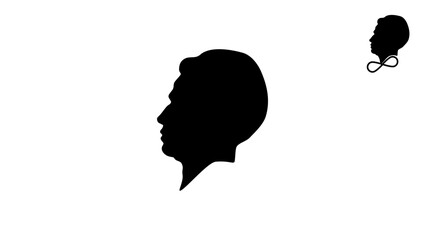 Srinivasa Ramanujan silhouette