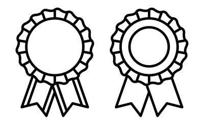 Medal. Black vector flat icon isolated on white background.