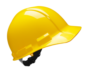 Yellow safety helmet isolated