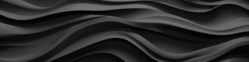 Obraz premium black lines three-dimensional background panorama long narrow top of the site. Generative AI
