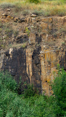 Canyon wall. Canyon. Rocks Rocky wall of the canyon.
