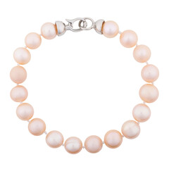 Pearl bracelet, carved on a white background