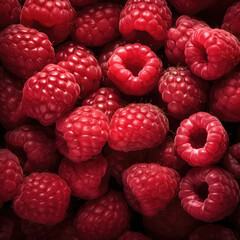 Raspberries texture pattern AI Generative