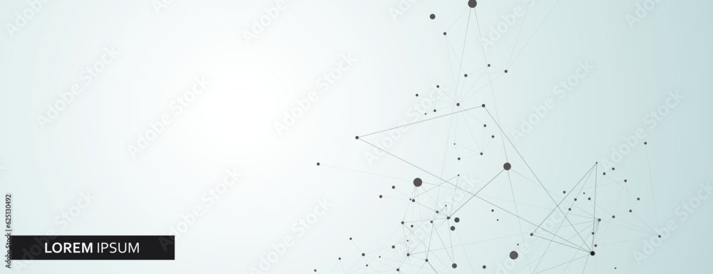 Poster molecular business concept. digital vector geometric research. connection dot and line. biology stru