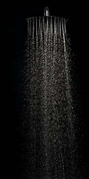 Regenschauer im dunklen Licht, ai generativ