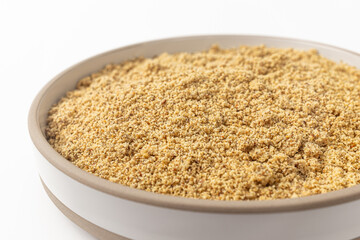 Perilla powder on a white background