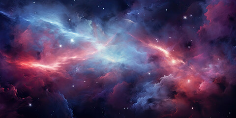 Fototapeta premium Endless universe with stars and galaxies in outer space - Generative AI