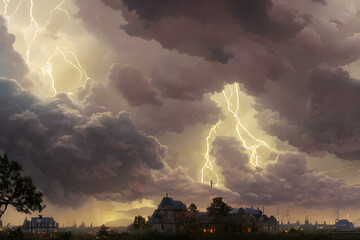 lightning over the city.
Generative AI