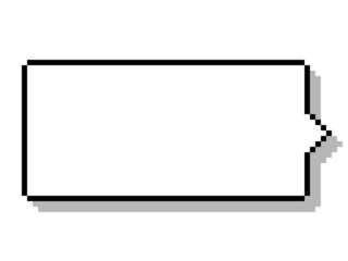 シンプルな吹き出しのドット絵