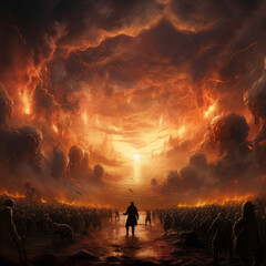 Fototapeta premium Triumph of Light The Final Battle and Victory over Satan