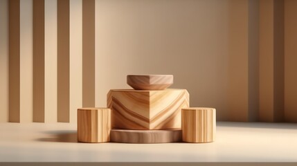 wooden box podium