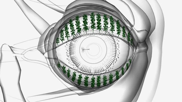 Meibomian glands are oil glands along the edge of the eyelids where the eyelashes are found