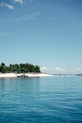 boat trip to a desert island in Siargao, Philippines.