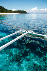 boat trip to a desert island in Siargao, Philippines.