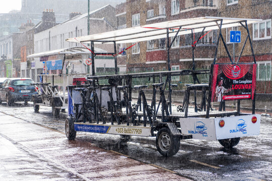 Beer Pedal Bike in rain with Dublin Pedaltours in Dublin, Dublin, Ireland