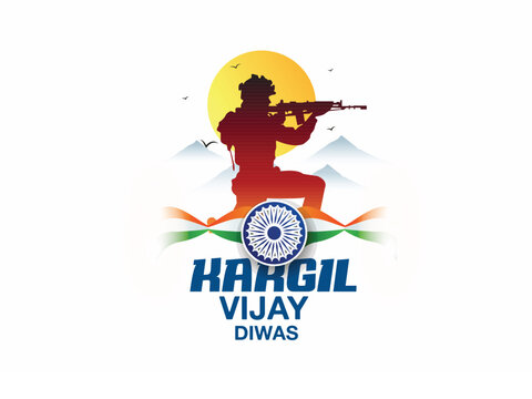 kargil vijay diwas. People remembring and celebrating victory day of indian army