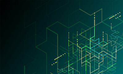 Digital technology and engineering background.