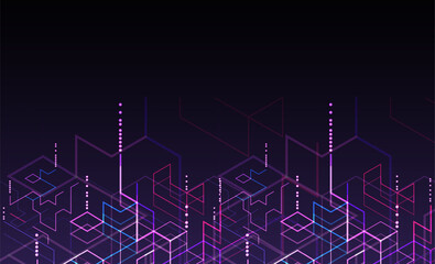 Digital technology and engineering background.