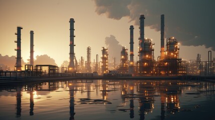 Obraz na płótnie Canvas The petroleum industry of the future