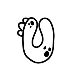 Alphabeth and number cute vector design