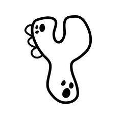 Alphabeth and number cute vector design