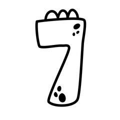 Alphabeth and number cute vector design