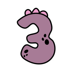 Alphabeth and number cute Vector Illustration