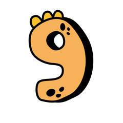 Alphabeth and number cute Vector Illustration