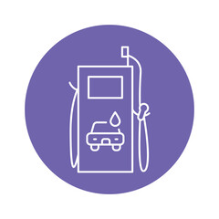 Self-service car wash black line icon. Pictogram for web page