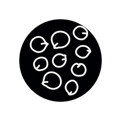 Quinoa cereals black line icon. Natural organic super food.