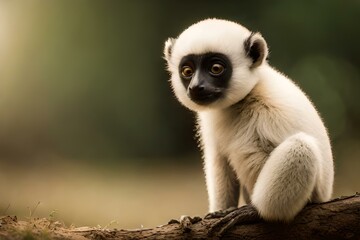 verreaux 's sifaka in the forest. generated Ai technology
