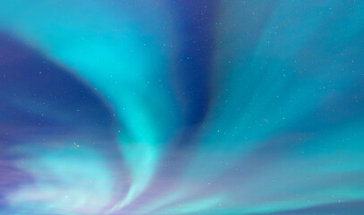 Northern lights (Aurora borealis) in the sky - Tromso, Norway - obrazy, fototapety, plakaty
