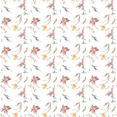 Seamless Floral Pattern Watercolor