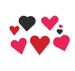 Vector illustration of colorful heart icon design
