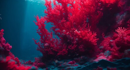 Fototapeta na wymiar A Serene Hollow Sea Coral Reef