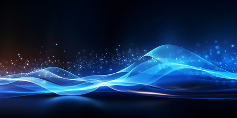 Abstract background with neon rays of light modern background 