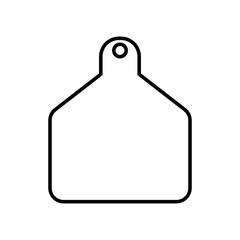 Cow Tag icon vector. ear tag illustration sign. beefs symbol or logo.