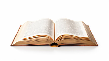 Obraz premium Open book isolated on white. Generative AI.