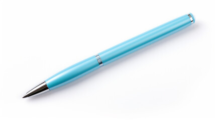 Blue ballpoint pen. Generative AI.